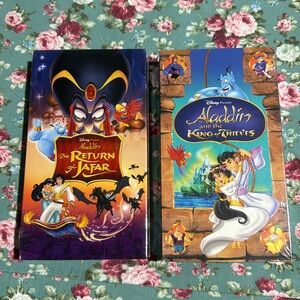 Aladdin 📼 collection: The Return of Jafar, and the King of Thieves. Disney VHS.